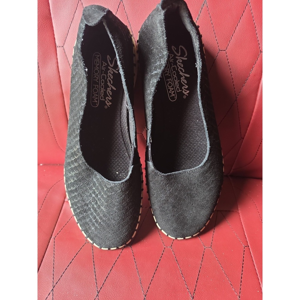 Skechers Shoes Womens  Sepulveda Blvd  Slip On‎ Black Leather Casual Sz 7.5
